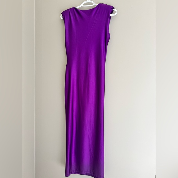 PURPLE MIDI DRESS - Picture 6 of 6